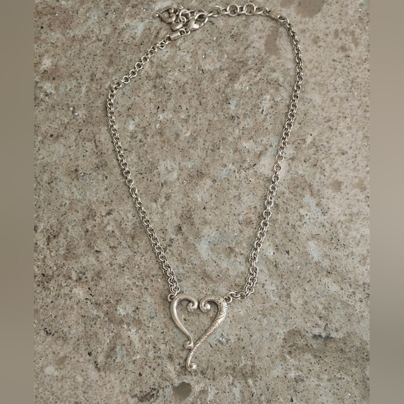 Brighton Adore Me Etched Open Heart Pendant Necklace - Picture 4 of 5